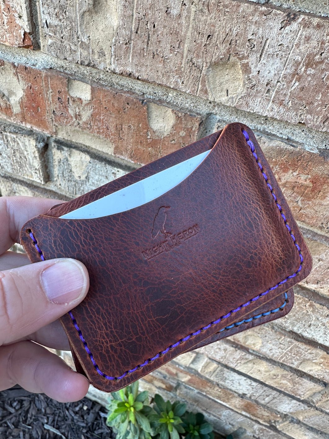 2 Pocket Leather Wallet - Waxy