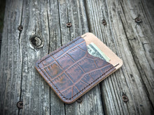 Load image into Gallery viewer, Croc Embossed 2 Pocket Wallet
