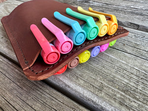Double Sided Leather Pen Case