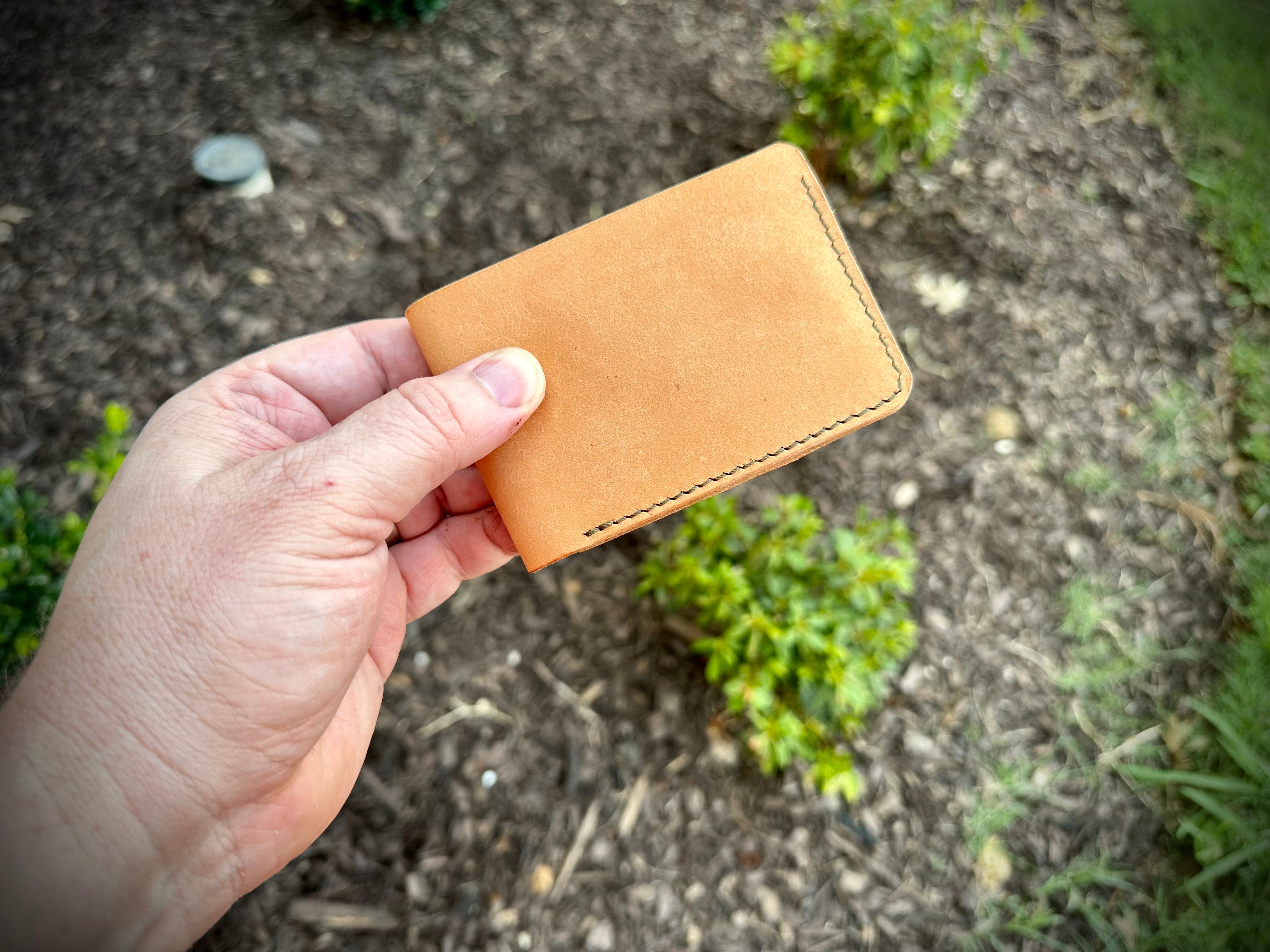 Roughlee Handmade Leather Wallet in Black Pueblo Italian Leather.